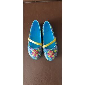 Girls crocs flats multicolored ballets shoes size 3